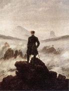 Caspar David Friedrich Wanderer Watching a sea of fog USA oil painting artist